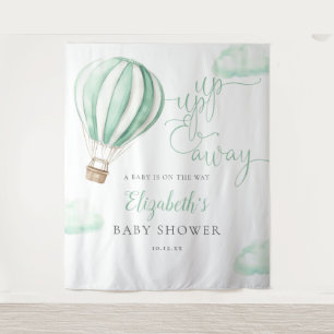 Hot Air Balloon Baby Shower Foto Hintergrund Wandteppich
