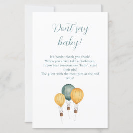 Hot Air Balloon Baby Shower Game