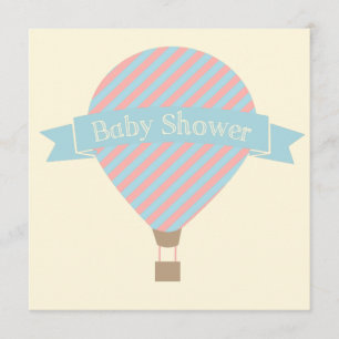 Hot Air Balloon Boy/Girl Baby Dusche Einladung
