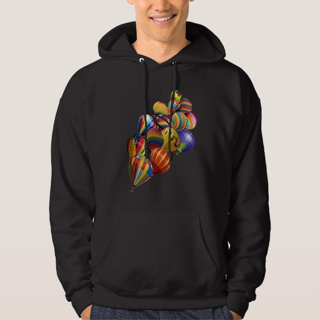 Hot Air Balloon Festival  Flying Aviation Basket F Hoodie (Vorderseite)