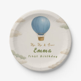 Hot Air Balloon First Birthday Paper Plates  Pappteller