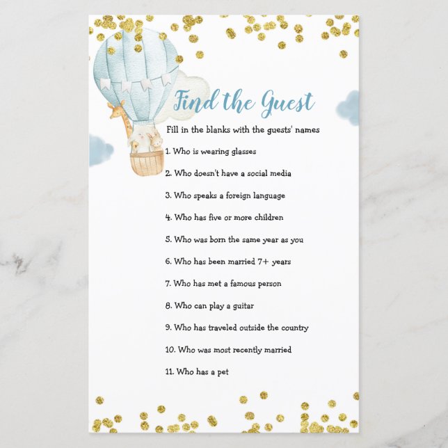 Hot Air Balloon Jungle Finden Sie das Gast-Spiel (Vorderseite)