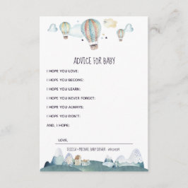 Hot Air Balloon Party wünscht Baby Adress Card Begleitkarte