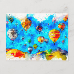 Hot-air-Balloon Postkarte