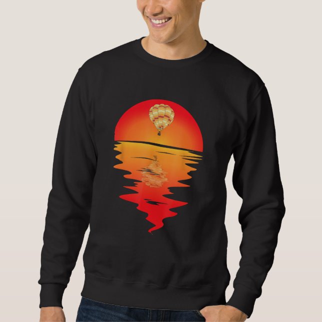 Hot Air Balloon Sunset Ballooning Balloon Ride Fes Sweatshirt (Vorderseite)