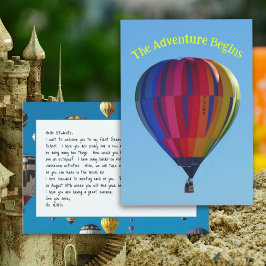 Hot Air Balloons Card für die Begrüßungsnachricht  Einladung