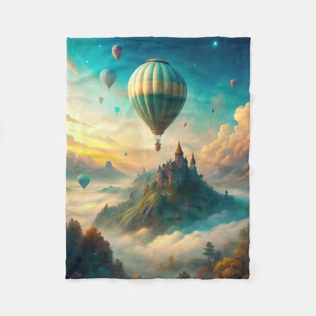 Hot Air Balloons Fleecedecke (Vorderseite)