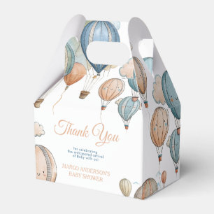Hot Air Balloons Pastel Boy Travel Baby Dusche Geschenkschachtel