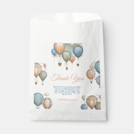 Hot Air Balloons Pastel Boy Travel Baby Dusche Geschenktütchen