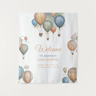 Hot Air Balloons Pastel Boy Travel Baby Dusche Wandteppich