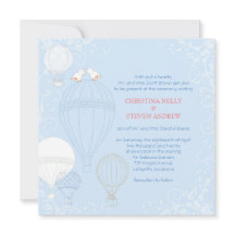 Hot Air Balloons Spring Baby Blue Wedding