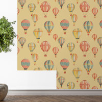 Hot Air Balloons Yellow Baby's Room Kinderzimmer