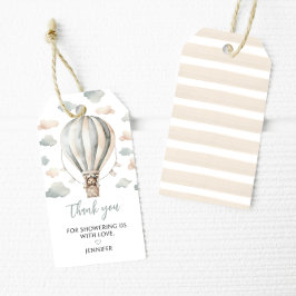 Hot Air Teddy Bear Balloon Baby Dusche Vielen Dank Geschenkanhänger