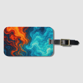 Hot and Cold - Vibrant Colors Abstract Art Gepäckanhänger