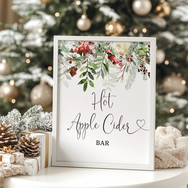 Hot Apple Cider Bar Winter Evergreen Poster (Von Creator hochgeladen)