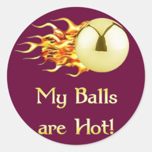 Hot Balls Flam Pinball Runder Aufkleber
