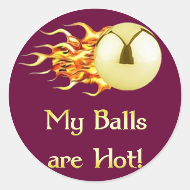 Hot Balls Flam Pinball Runder Aufkleber (Vorderseite)