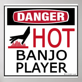 Hot Banjo Player Poster