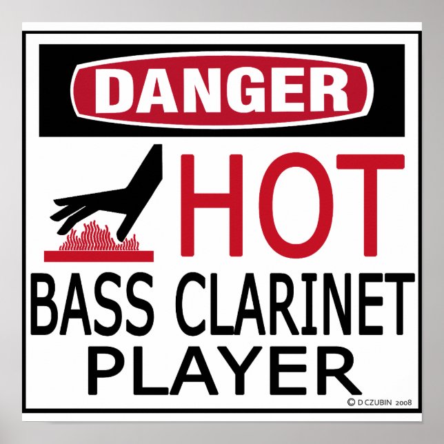 Hot Bass Clarinet Player Poster (Vorne)
