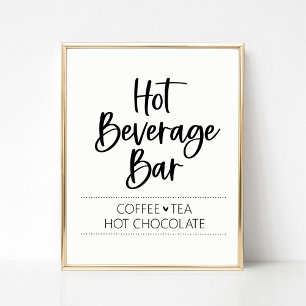 Hot Beverage Tee Kaffee Hot-Chocolate Bar Signatur Poster