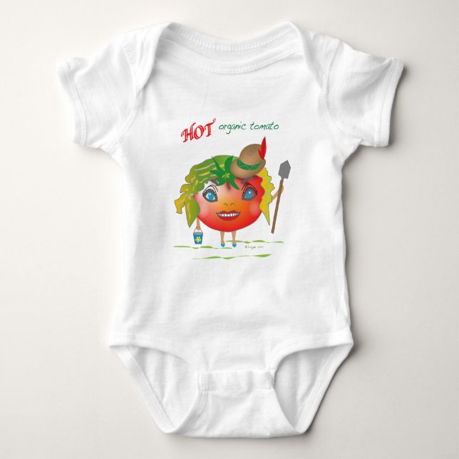 Hot Bio Tomato Baby Strampler (Vorderseite)