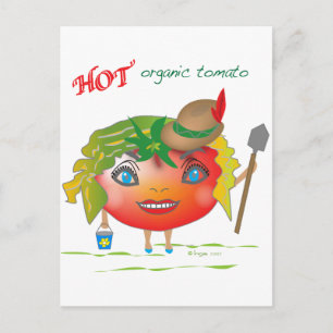 Hot Bio Tomato Postkarte