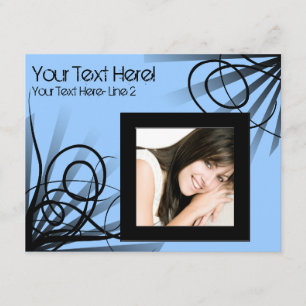 Hot Blue Swirl Party Einladung