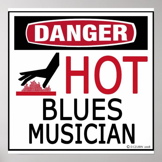 Hot Blues Musician Poster (Vorne)