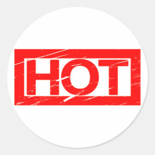 Hot Briefmarke Runder Aufkleber