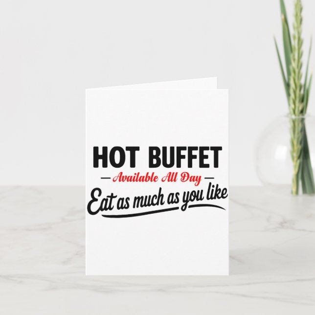 Hot Buffet Available All Day Eat As Much As You Li Karte (Vorderseite)