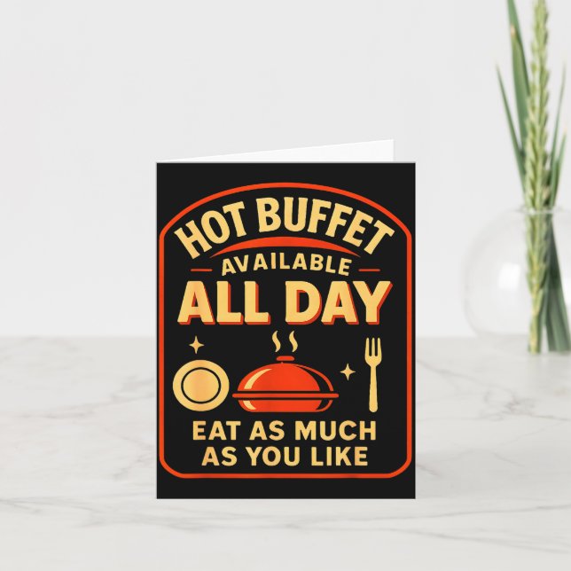 Hot Buffet Available All Day Eat As Much As You Li Karte (Vorderseite)