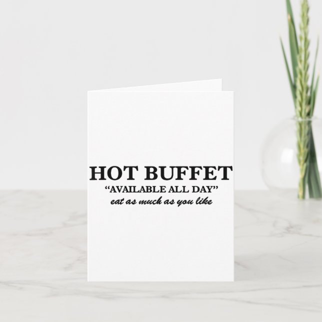 Hot Buffet Available All Day Eat As Much As You Li Karte (Vorderseite)