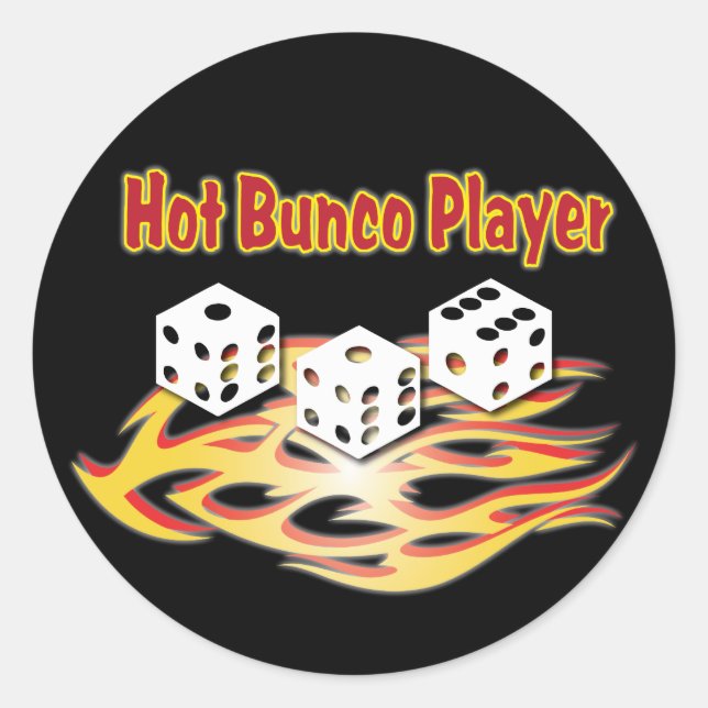 Hot-Bunco-Player Runder Aufkleber (Vorderseite)