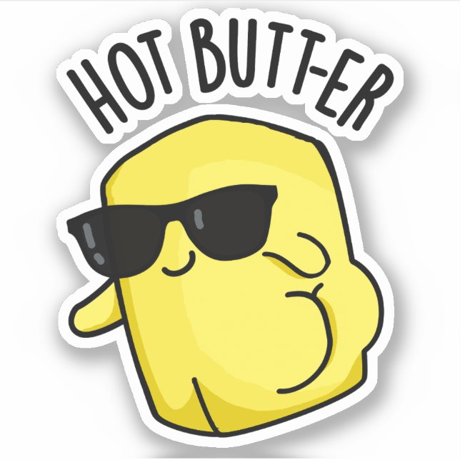 Hot Butter Funny Food Puff Aufkleber (Vorderseite)