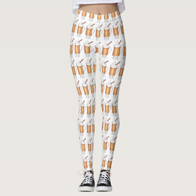 Hot Buttered Rum Holiday Drinks Weihnachtsgetränke Leggings (Vorderseite)