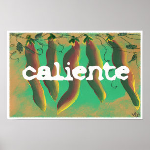 Hot Caliente Jalapeno Paprikaschoten Poster