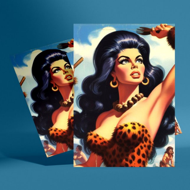 Hot Cavewoman Postkarte (Von Creator hochgeladen)