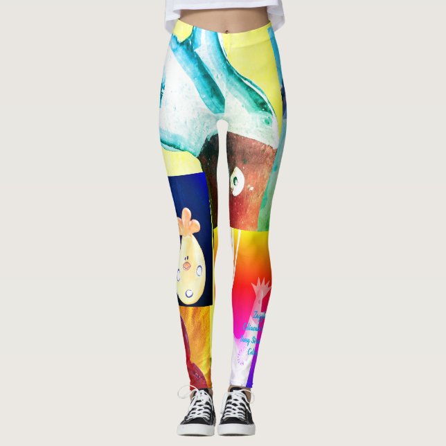 Hot Chicks Abstrakte Leggings (Vorderseite)