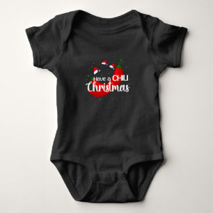 Hot Chili Pepper Christmas Design, Unisex Baby Strampler