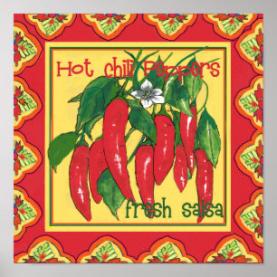 Hot Chili Peppers Poster von Künstler