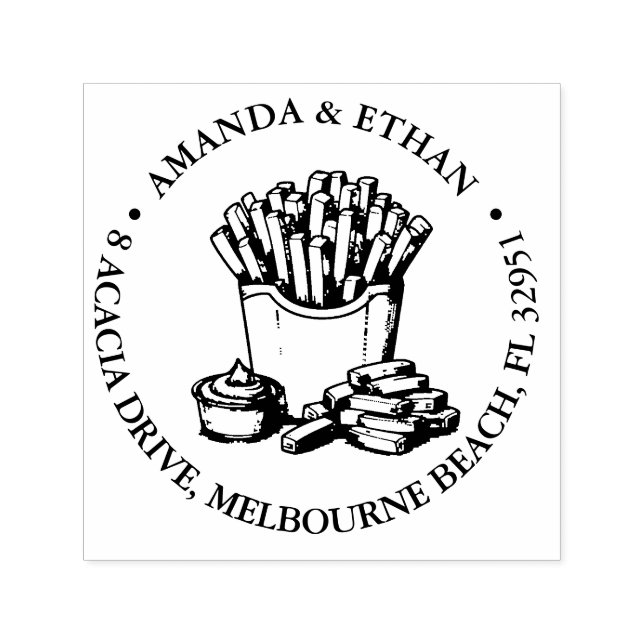 Hot Chips Party Snack Thema Permastempel (Design)