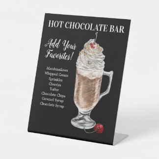 Hot chocolate Bar Drink Plaque Sockelschild