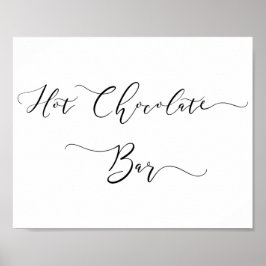 Hot Chocolate Bar Sign in Script Poster