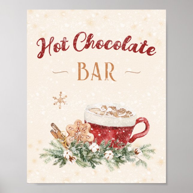 Hot Chocolate Bar Station DIY Idea Party Poster (Vorne)