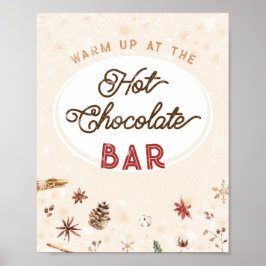 Hot Chocolate Bar Winter Holiday Kakao Retro Zuhau Poster