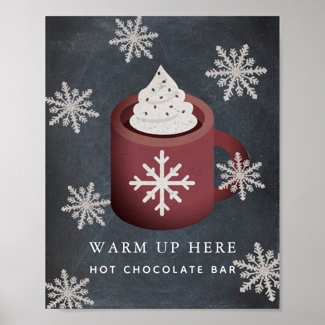 Hot-Chocolate-Bar-Zeichen Poster (Vorne)