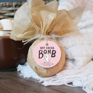 Hot Chocolate Bomb Gevor Pink Halloween Geschenkanhänger