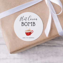 Hot Chocolate Bomb Tag Runder Aufkleber
