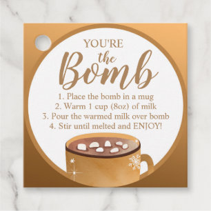 Hot Chocolate Bomb Tags Sie sind die Bombe Kakao Geschenkanhänger