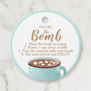 Hot Chocolate Bomb Tags Sie sind die Bombe Kakao Geschenkanhänger